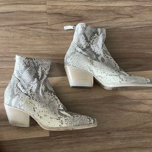 Dolce vita snakeskin booties